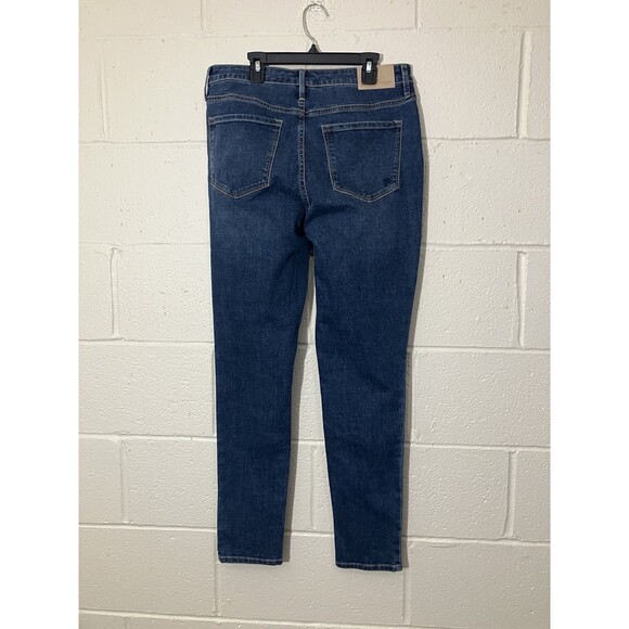 Seven7 Women's Slim Straight Jeans Size 8 Birch Blue Dark Wash Denim Stretch - Picture 10 of 11